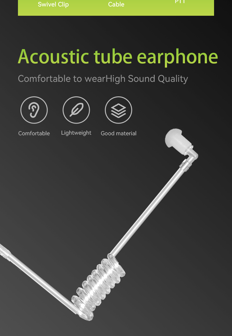 auricular walkie talkie con micrófono