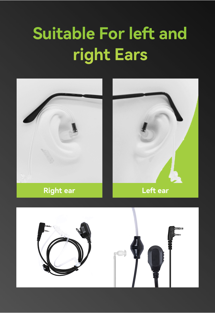 Auricular de tubo transparente acústico de aire Earphonic