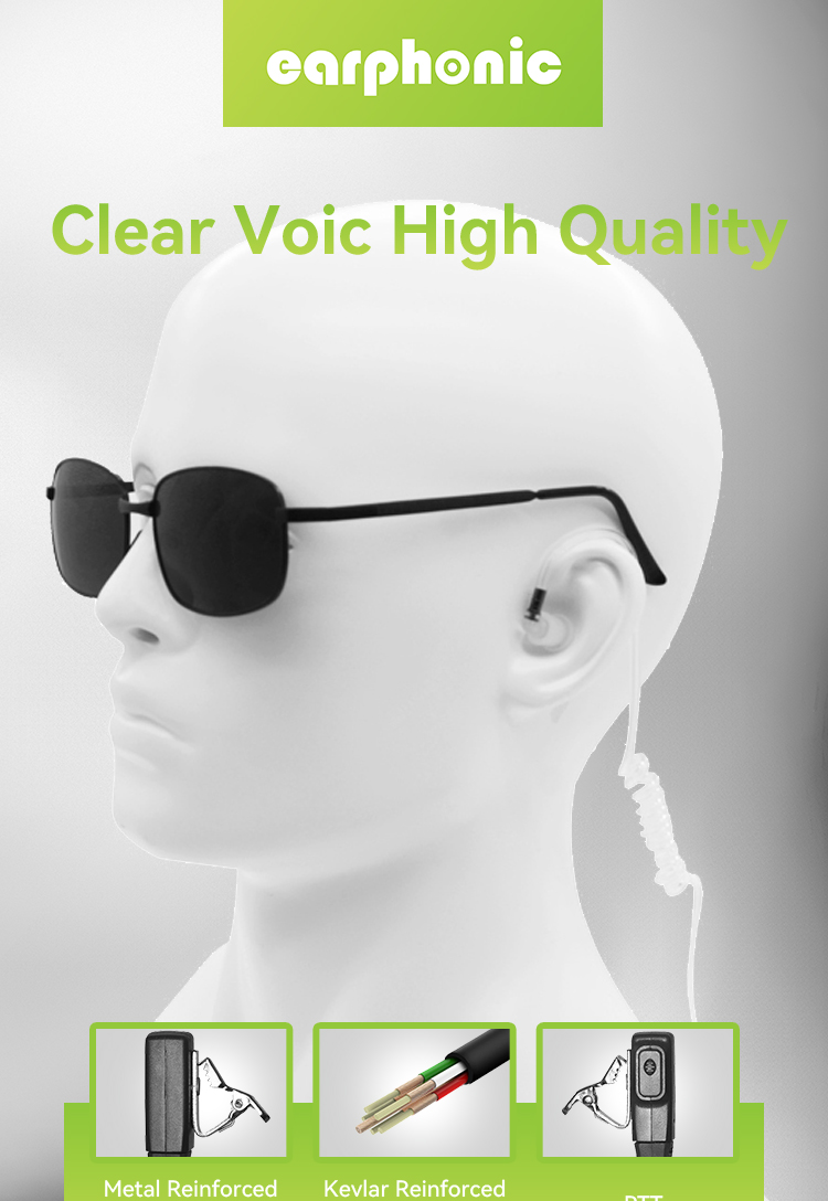 Auricular walkie talkie de 2 pines