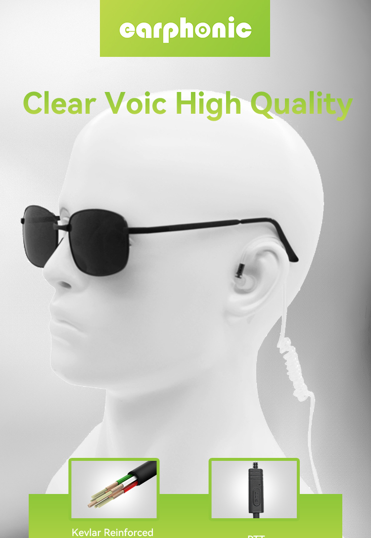 acoustic tube walkie talkie earphone