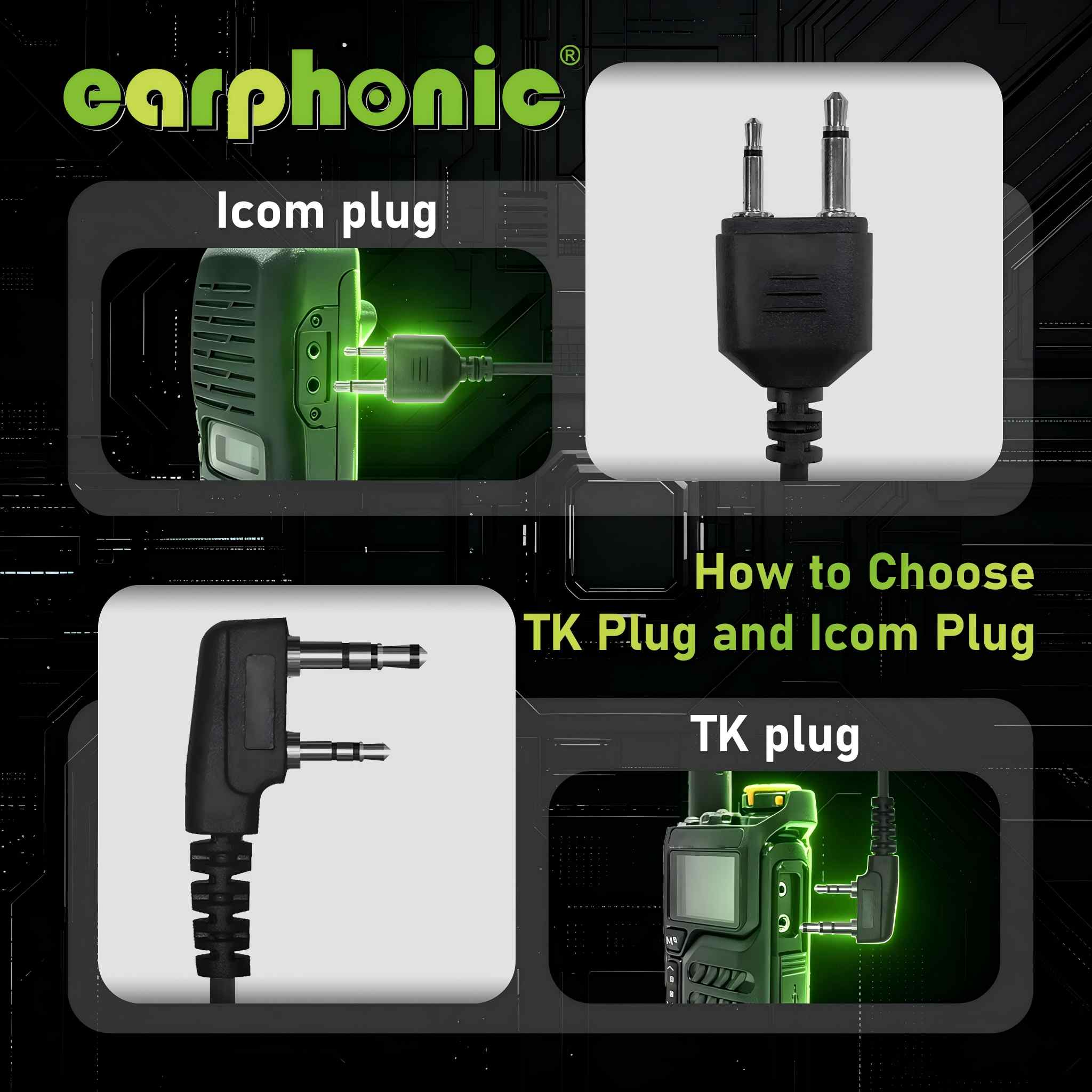 Enchufe TK frente a enchufe Icom: ¿cuál es la diferencia?