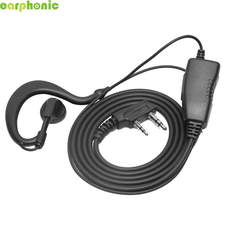 【Auricular】Auricular walkie talkie EARPHONIC con micrófono K Plug para intercomunicador de guardia de seguridad-[ER03DP07SB1_K]