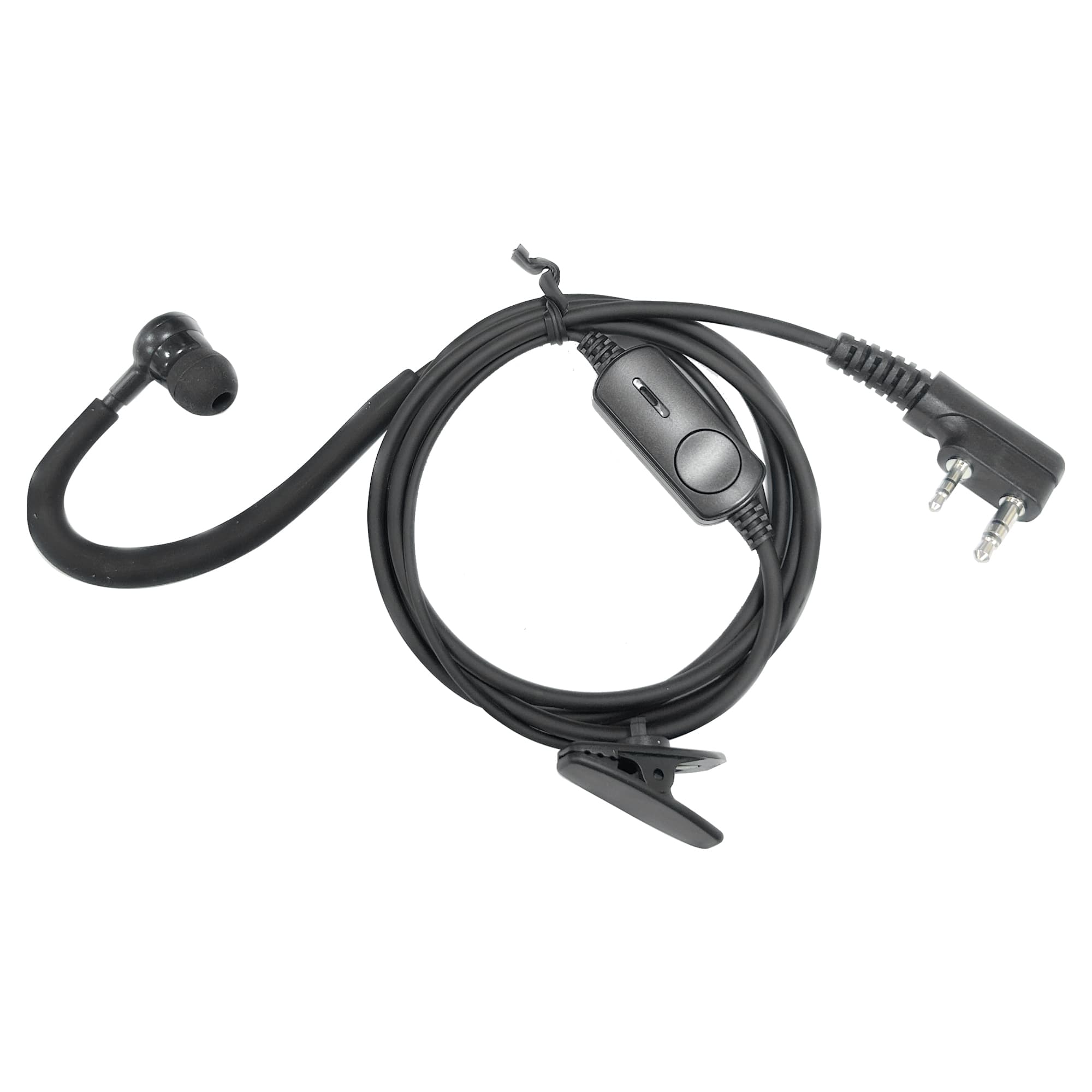 【Auricular】Auricular walkie talkie con conector K de 2 pines EARPHONIC con micrófono para radio bidireccional-[ER03DP23SB12_K]