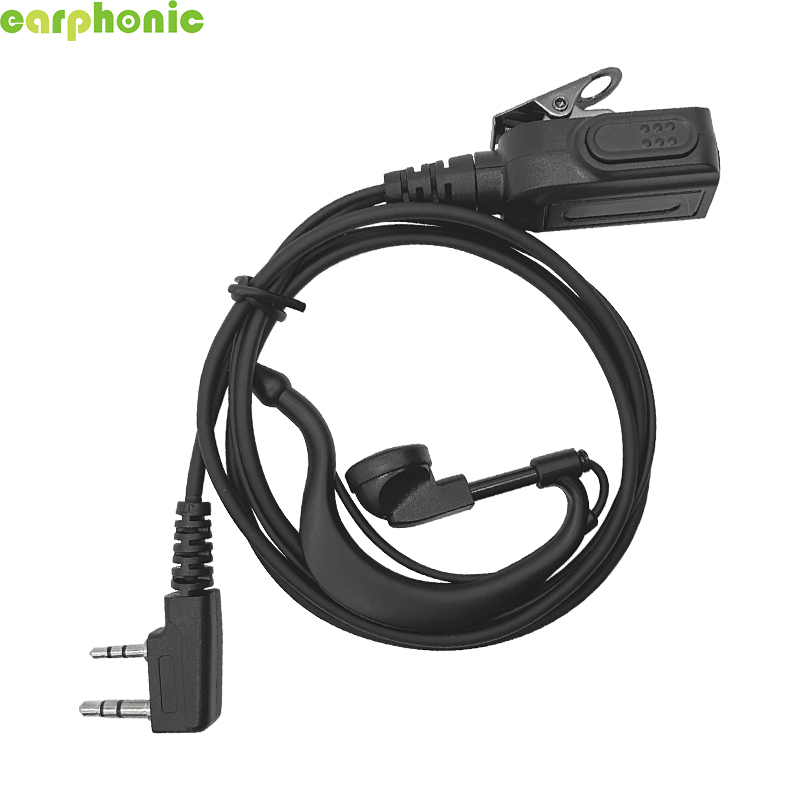 【Auricular】Auricular con gancho para la oreja EARPHONIC K Plug con PTT para radio DMR-[ER01DP12SB1_K]