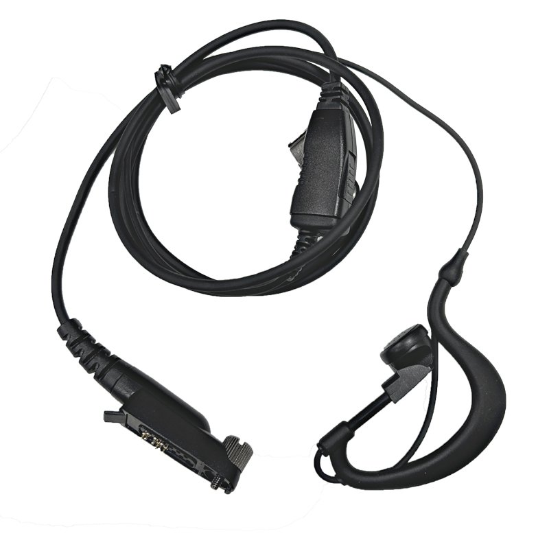 【Auricular】EARPHONIC Walkie Talkie Auricular con micrófono Auricular portátil para intercomunicador de guardia de seguridad-[ER03DP07SB1_GP]